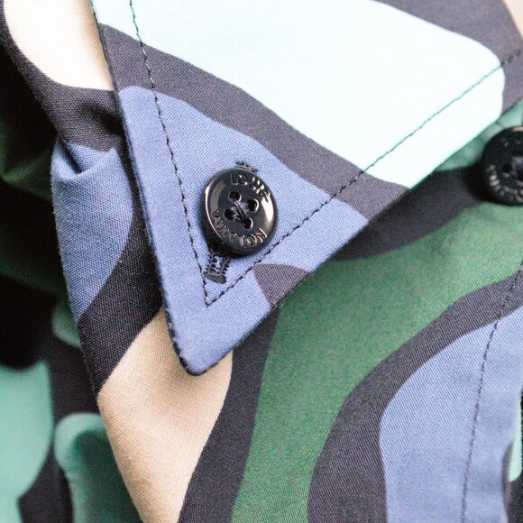 Louis Vuitton Stephen Sprouse Graffiti Script Logo Long Sleeve Cotton Shirt SZ M - Picture 6 of 8